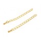 Metal extension chains 50mm with drop Gold